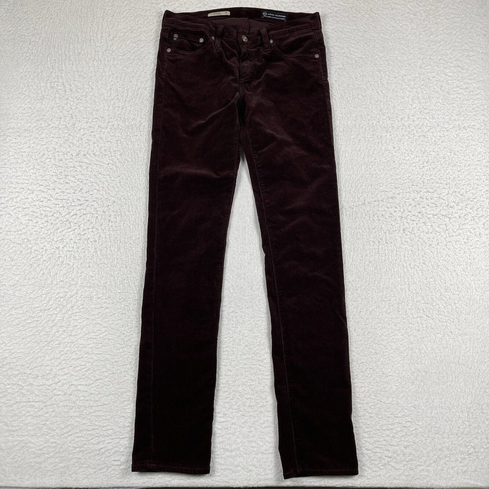 AG Adriano Goldschmied Pants Womens 27 Corduroy Low Rise Stevie Slim Straight